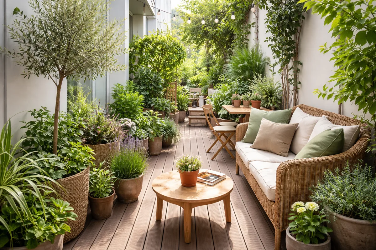 Comment bien aménager un jardin sur une terrasse étroite