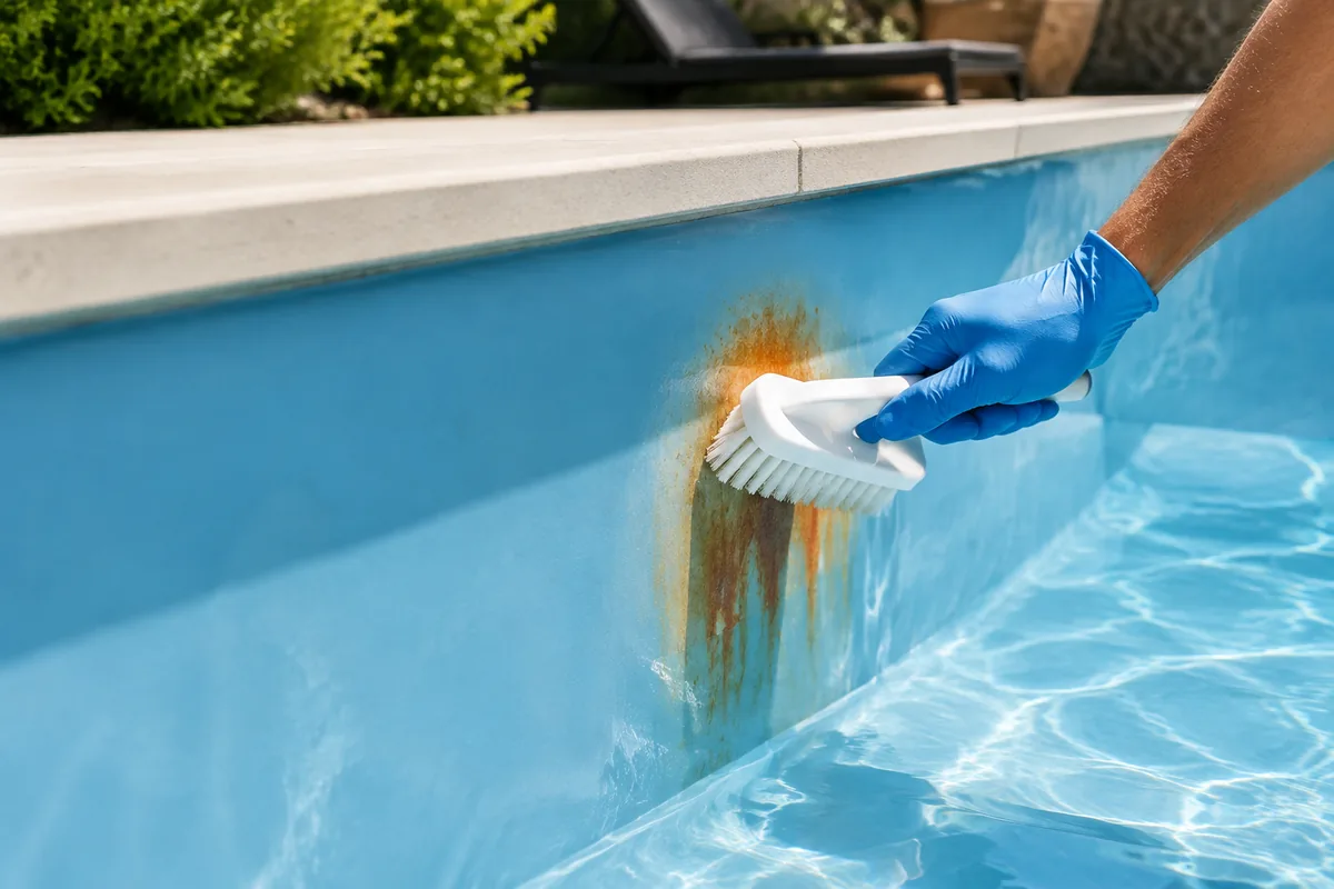 Comment enlever les taches de rouille sur le liner d’une piscine sans l’abîmer